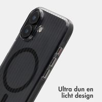 Accezz Lite Backcover met MagSafe | Fluted | Apple iPhone 16 - Zwart