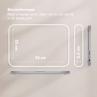 Selencia Puffy Laptop hoes 13-14 inch - Laptopsleeve - Beige