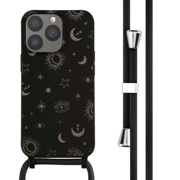 imoshion Siliconen design hoesje met koord iPhone 13 Pro - Sky Black