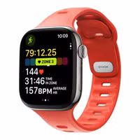 Nomad Tempo siliconen band Apple Watch Series 1 - 11 / SE / Ultra (44/45/46/49 mm) - Wide fit - Coral