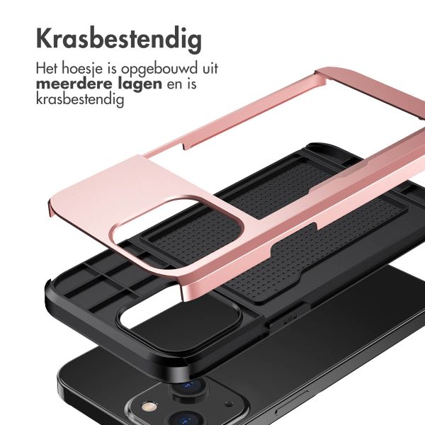 imoshion Backcover met pasjeshouder Apple iPhone 14 - Rosé Goud