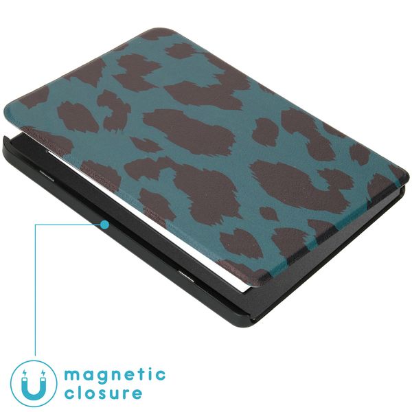 imoshion Design Slim Hard Case Sleepcover Kobo Nia - Green Leopard