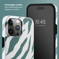 Selencia Vivid Backcover Apple iPhone 15 Pro Max - Colorful Zebra Pine Blue