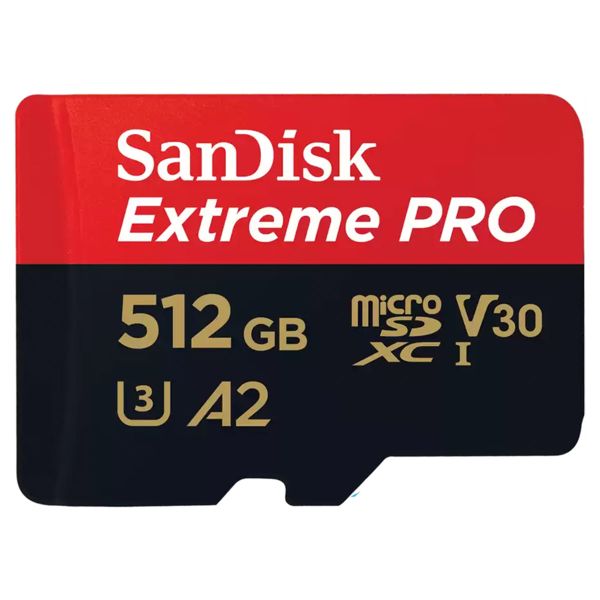 SanDisk microSD Extreme PRO - 512GB - Inclusief SD adapter en RescuePro Deluxe - UHS-I/U3/Full HD/4K UHD