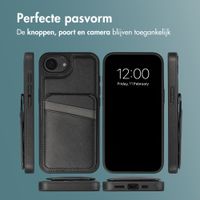 imoshion Backcover met kaarthouder en stand Apple iPhone 17e / 16e - Zwart