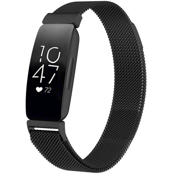 imoshion Milanees magnetisch bandje Fitbit Inspire - Maat M - Zwart