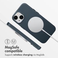 Accezz Leather Back Cover with MagSafe Apple iPhone 15 - Nightfall Blue