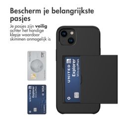 imoshion Backcover met pasjeshouder Apple iPhone 15 Plus - Zwart
