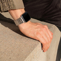 Accezz Mat Titanium bandje Apple Watch | 38/40/41/42 mm - Zilver