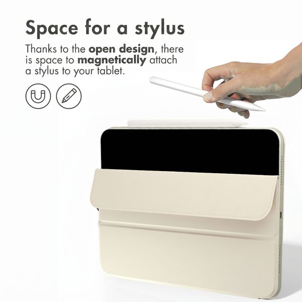 imoshion Magnetic Book Case Apple iPad 11 (2025) 11 inch A16 / iPad 10 (2022) 10.9 inch - Beige