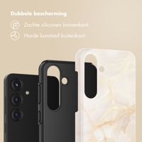 Selencia Vivid Backcover Samsung Galaxy S25 - Golden Beige Marble