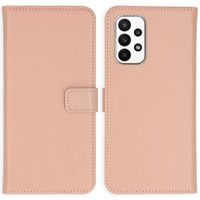 Selencia Echt Lederen Bookcase Samsung Galaxy A23 (5G) - Dusty Pink