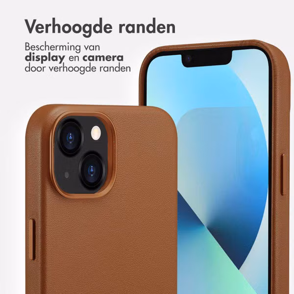 Accezz MagSafe Leather Backcover Apple iPhone 13 - Sienna Brown