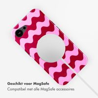 Selencia Vivid Backcover met MagSafe Apple iPhone 16e - Wave Vibes Lipstick