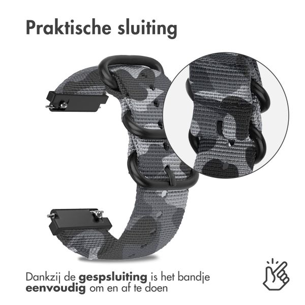 imoshion Rugged Nylon bandje  - Universeel 22 mm aansluiting - Donkergrijs