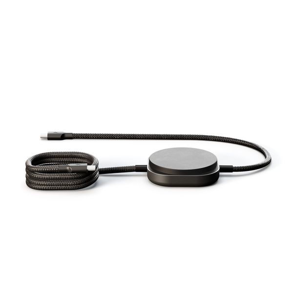 Zens Pro 2 USB-C Kabel met Draadloze Oplader voor telefoon / earbuds - MagSafe en Qi2 - Zwart
