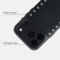 Selencia Studs Backcover met MagSafe Apple iPhone 18 Pro Max / 17 Pro Max - Velvet Black