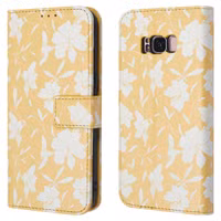 imoshion Design Bookcase Samsung Galaxy S8 - Yellow Flowers