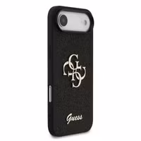 Guess 4G Metal Logo Glitter Backcover Apple iPhone Air - Zwart