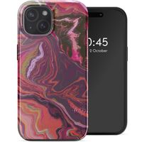 Selencia Vivid Tough Backcover met MagSafe Apple iPhone 15 - Marble Purple
