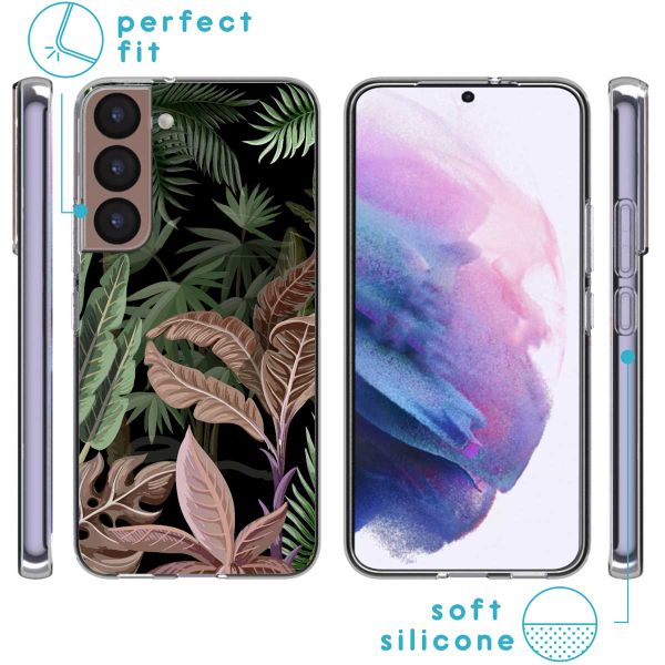 imoshion Design hoesje Samsung Galaxy S22 - Jungle - Groen / Roze