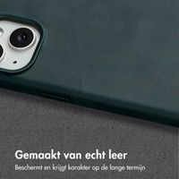 Accezz Vintage Leather Magsafe Backcover Apple iPhone 15 - Smokey Green
