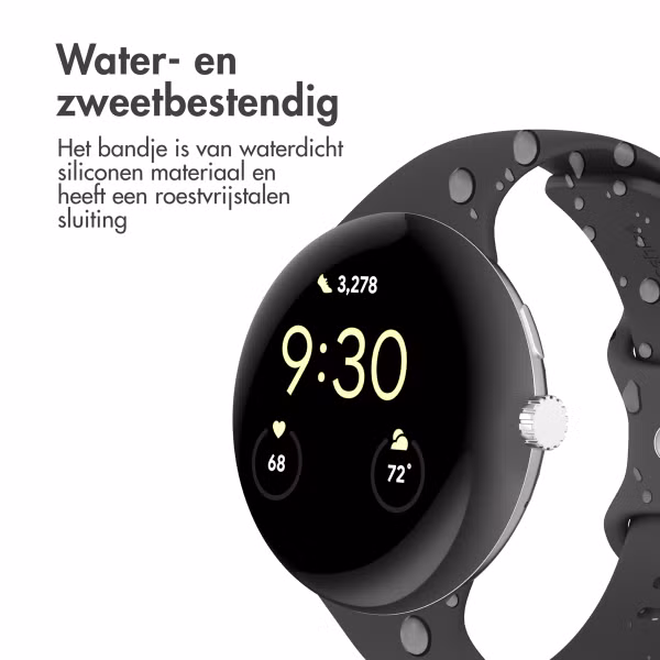 imoshion Siliconen⁺ bandje Google Pixel Watch 3 / 4 (45 mm) - Maat L - Zwart