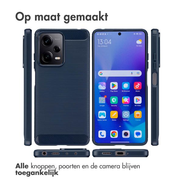 imoshion Brushed Backcover Xiaomi Redmi Note 12 Pro / Xiaomi Poco X5 Pro (5G) - Donkerblauw