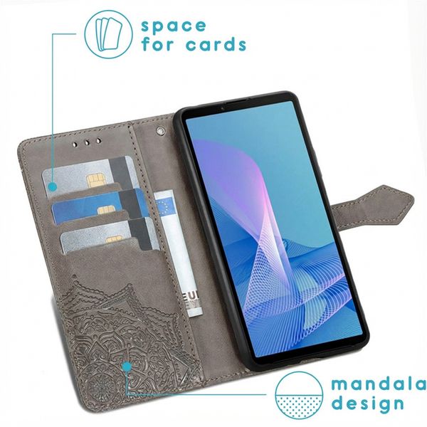 imoshion Mandala Bookcase Sony Xperia 10 III - Grijs