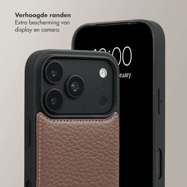 Selencia Nova Telefoonhoes met Koord en Pashouder Apple iPhone 18 Pro Max / 17 Pro Max - Mocha Brown