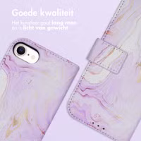 imoshion Design Bookcase Apple iPhone SE (2022 / 2020) / 8 / 7 / 6(s) - Purple Marble