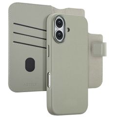 Accezz 2-in-1 Leather Bookcase with MagSafe Apple iPhone 17 - Light Grey