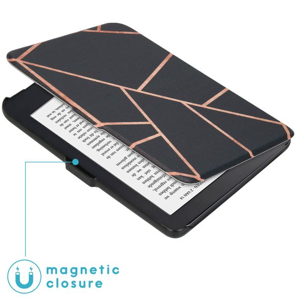 imoshion Design Slim Hard Case Bookcase Kobo Clara 2E / Tolino Shine 4 - Black Graphic