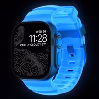 Nomad Rocky Point Band Apple Watch | 44/45/46/49 mm - Icy Blue Glow/Natural