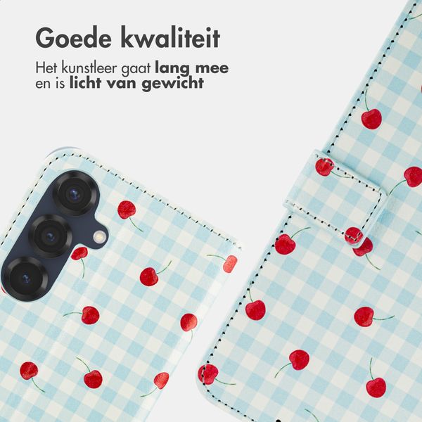 imoshion Design Bookcase Samsung Galaxy S25 - Cherry Check
