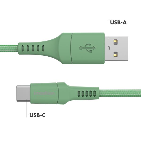 imoshion Braided USB-C naar USB kabel - 1 meter - Groen