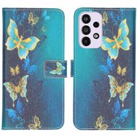 imoshion Design Softcase Bookcase Samsung Galaxy A33 - Blue Butterfly