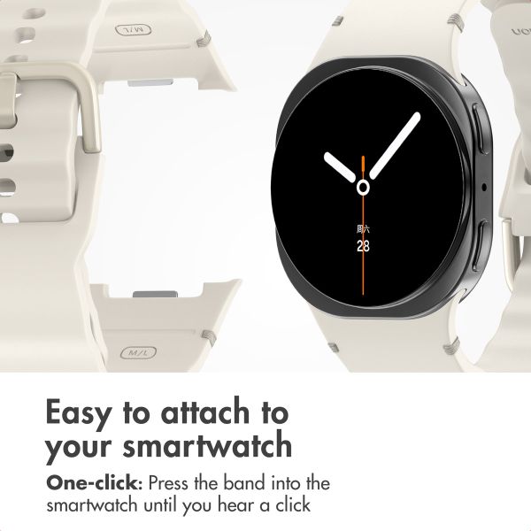 imoshion Wave Silicone Band Samsung Galaxy Watch 9 (40/44mm) / Watch 8 (40/44mm) / Classic (46mm) - Starlight