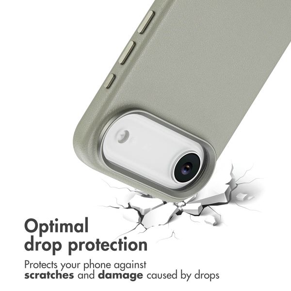 Accezz Leather Back Cover with MagSafe Apple iPhone Air - Light Grey