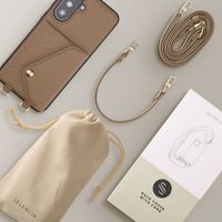 Selencia Sera Phone Case with Cord and Envelope Card Holder Samsung Galaxy A37 (5G) - Taupe