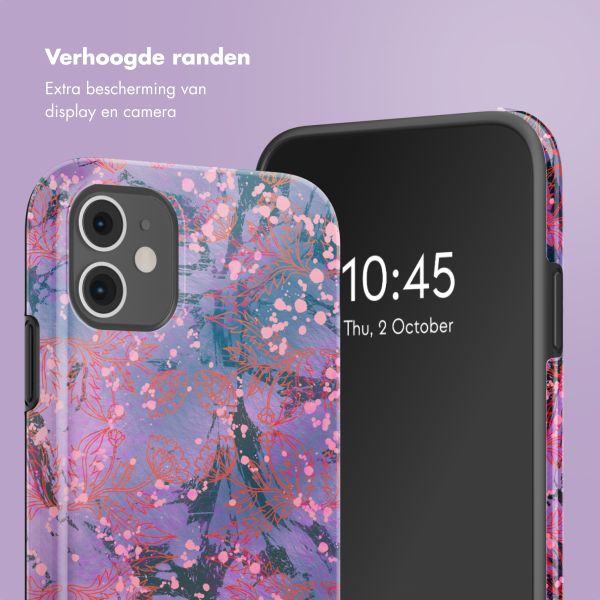 Selencia Vivid Backcover Apple iPhone 11 - Fresh Paint Flower Orange