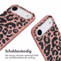 imoshion Siliconen design hoesje met koord Apple iPhone Air - Animal Pink
