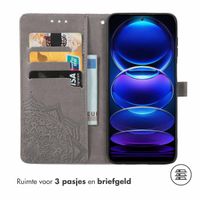 imoshion Mandala Bookcase Xiaomi Redmi Note 12 Pro Plus - Grijs