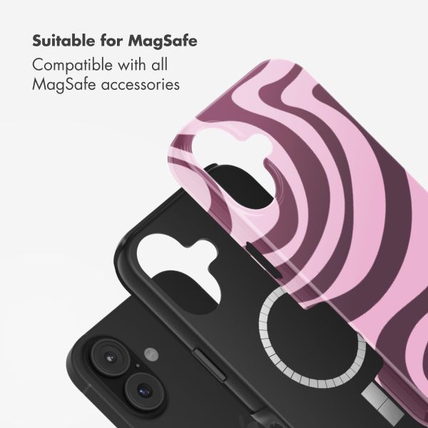 Selencia Vivid Back Cover with MagSafe Apple iPhone 17 - Wavy Swirl Pink Plum