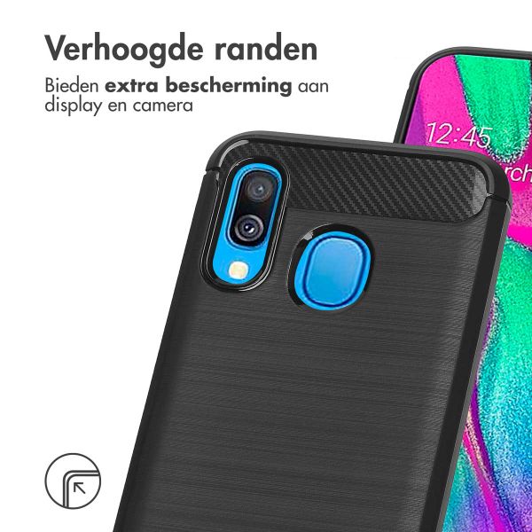 imoshion Brushed Backcover Samsung Galaxy A40 - Zwart