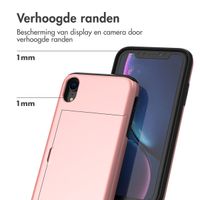 imoshion Backcover met pasjeshouder Apple iPhone Xr - Rosé Goud