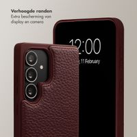 Selencia Nova Telefoonhoes met Koord en Pashouder Samsung Galaxy S25 Ultra - Bold Burgundy