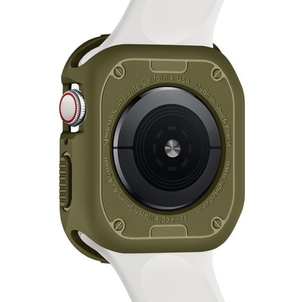 Spigen Rugged Armor™ Case Apple Watch 4 / 5 / 6 / SE - 44 mm - Groen
