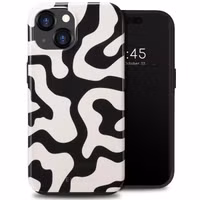 Selencia Vivid Backcover Apple iPhone 15 - Art Wave Black