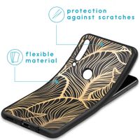 imoshion Design hoesje Huawei P30 Lite - Bladeren / Zwart